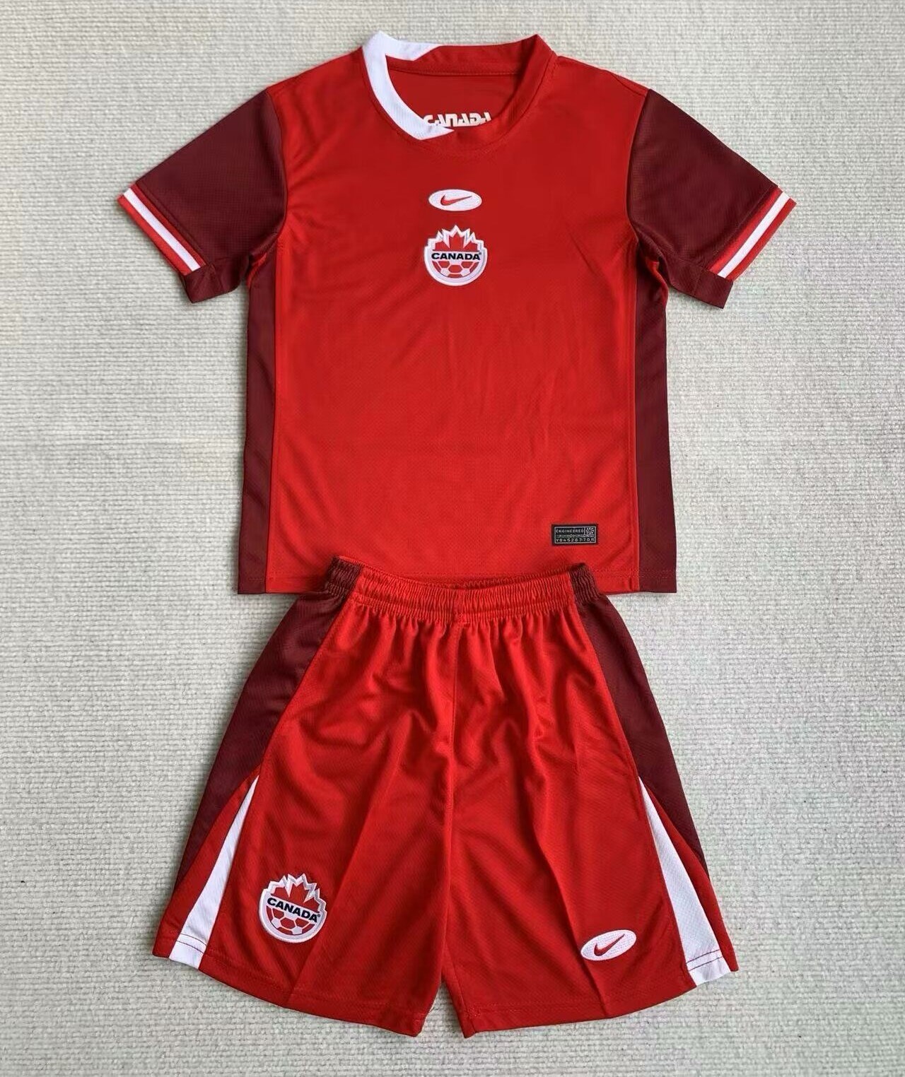 Kids-Canada 2024 Home Soccer Jersey